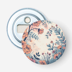 Abstrakt Blommöppnare för Designad knapp Flasköppnare