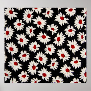 Abstrakt blommor, en konstgjord vattenfärg mönster poster