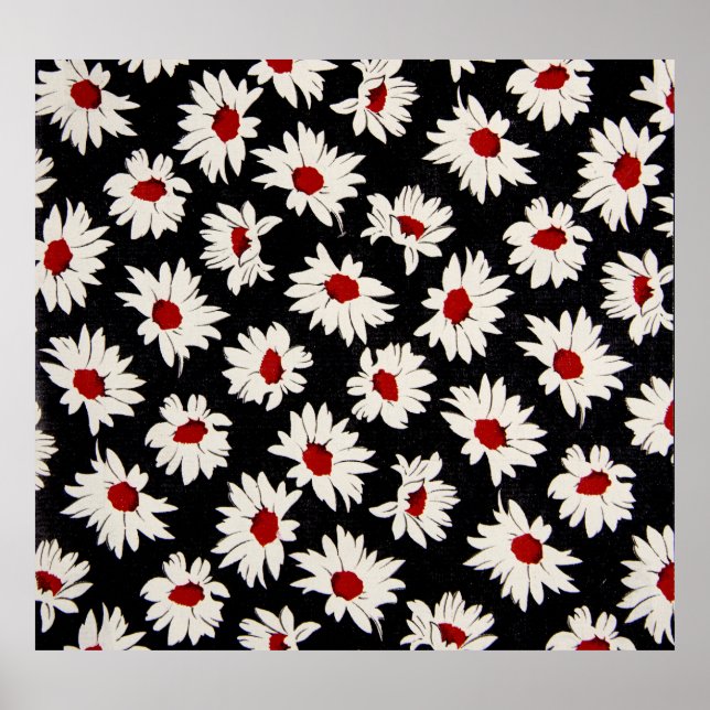 Abstrakt blommor, en konstgjord vattenfärg mönster poster (Framsidan)