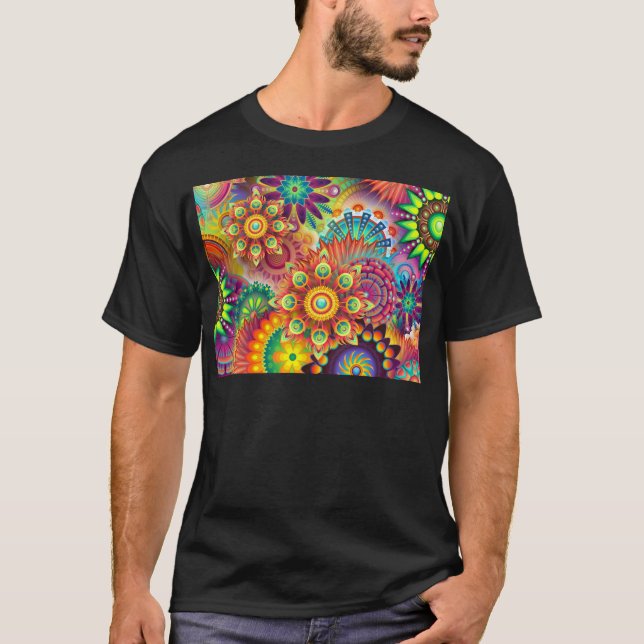Abstrakt blommor, illustartionen, färg, blommor tee (Framsida)
