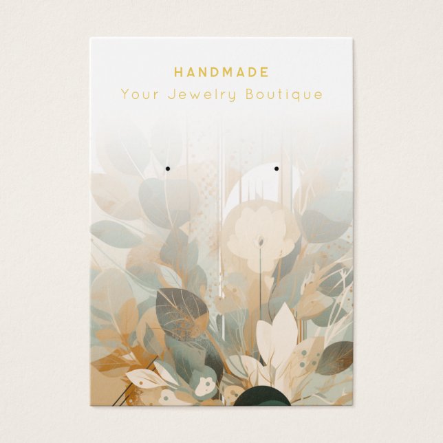 Abstrakt Blommor Judiska Visningar Visitkort (Framsidan)