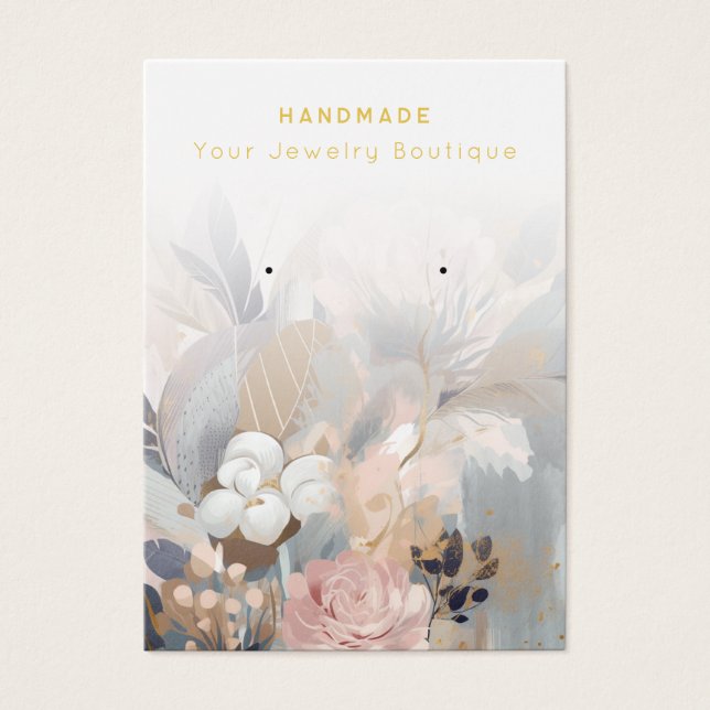 Abstrakt Blommor Judiska Visningar Visitkort (Framsidan)