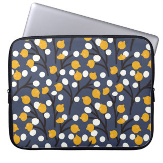 Abstrakt blommor och löv mönster laptop fodral