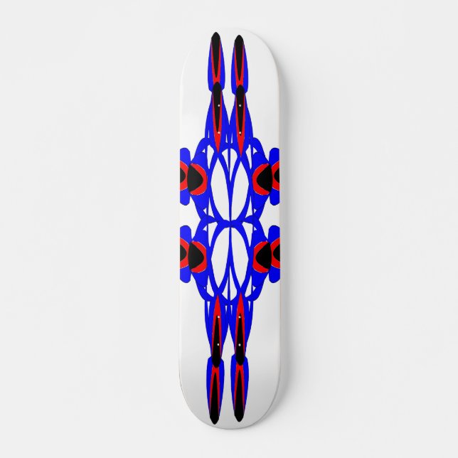 Abstrakt Blommor och pilar Skateboard Bräda 19,5 Cm (Framsida)
