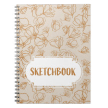 Abstrakt blommor över beige