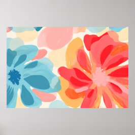 Abstrakt blommor poster