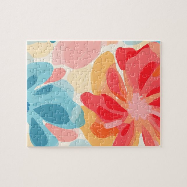 Abstrakt blommor pussel (Horisontell)