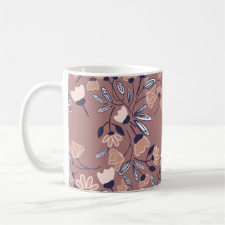 Abstrakt blommor sömlös mönster. Färgstark backgr Kaffemugg