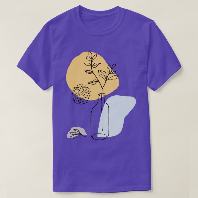 Abstrakt Blommor vas 4 T Shirt (Design framsida)