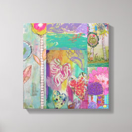Abstrakt blommotiv 5 canvastryck