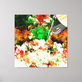 Abstrakt blomning canvastryck