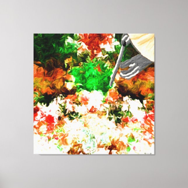 Abstrakt blomning canvastryck (Framsida)