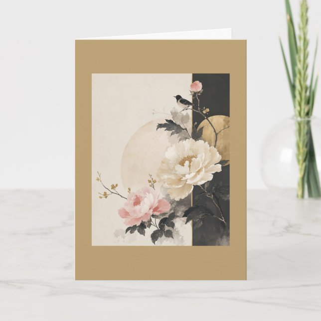 "Abstrakt blomster" Kort (Framsida)