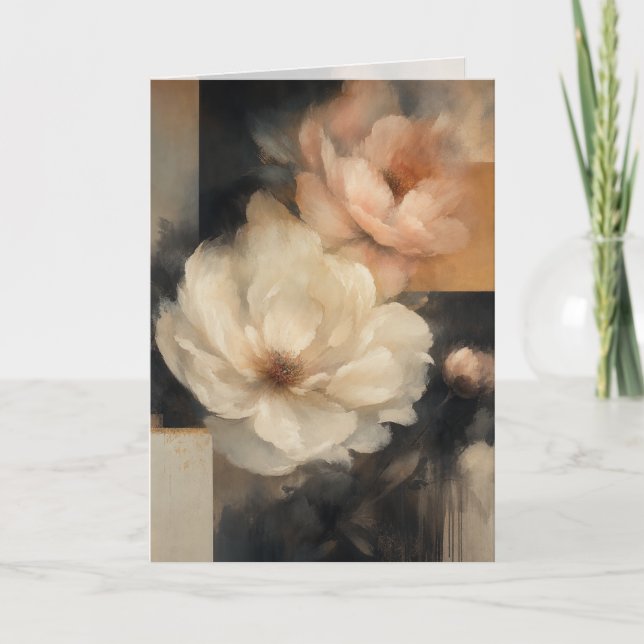 "Abstrakt blomster" Kort (Framsida)