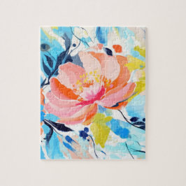Abstrakt blomster Mönster målning Pussel