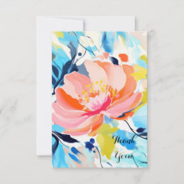 Abstrakt blomster Mönster målning  Tack Kort