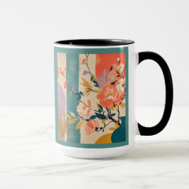 "Abstrakt blomster" Mugg