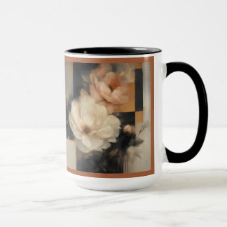 "Abstrakt blomster" Mugg