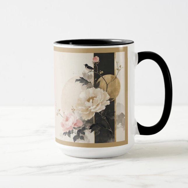 "Abstrakt blomster" Mugg (Höger)