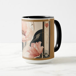 "Abstrakt blomster" Mugg