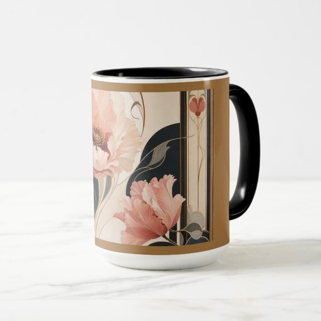 "Abstrakt blomster" Mugg (Framsida höger)