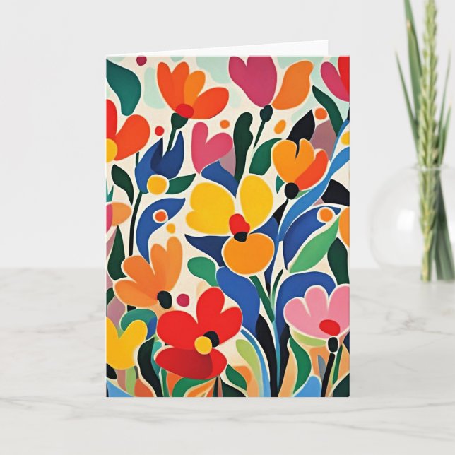 Abstrakt blomsterbakgrund, livfull, kort (Framsida)