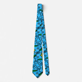 Abstrakt blomsterhalsduk slips