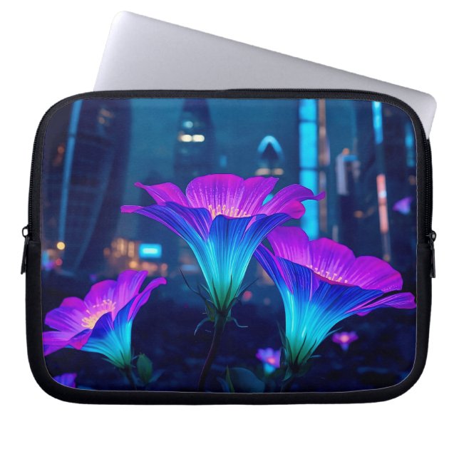Abstrakt Bloominescent 10' Laptop Fodral (Framsidan)
