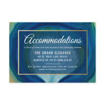 Abstrakt Blue Agate Mönster Bröllop-bostäder