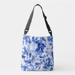 Abstrakt Blue and White Löv Axelväska