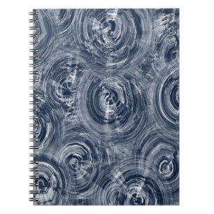 Abstrakt Blue and White Swirl Mönster Anteckningsbok