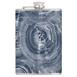 Abstrakt Blue and White Swirl Mönster Fickplunta