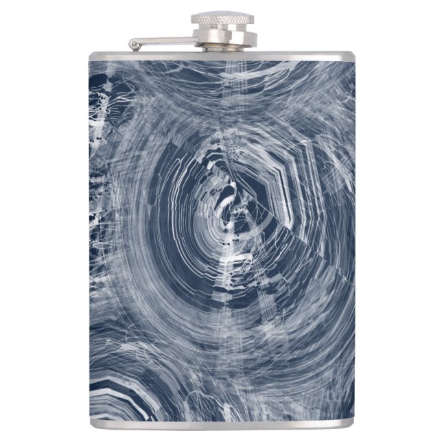 Abstrakt Blue and White Swirl Mönster Fickplunta (Framsidan)