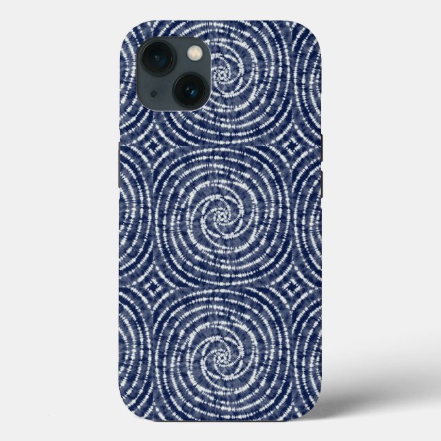 Abstrakt Blue Asian Shibori Mönster (Baksida)