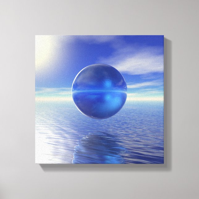 Abstrakt Blue Canvastryck (Framsida)