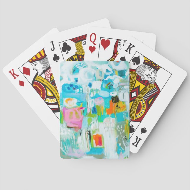 Abstrakt Blue Casinokort (Baksidan)
