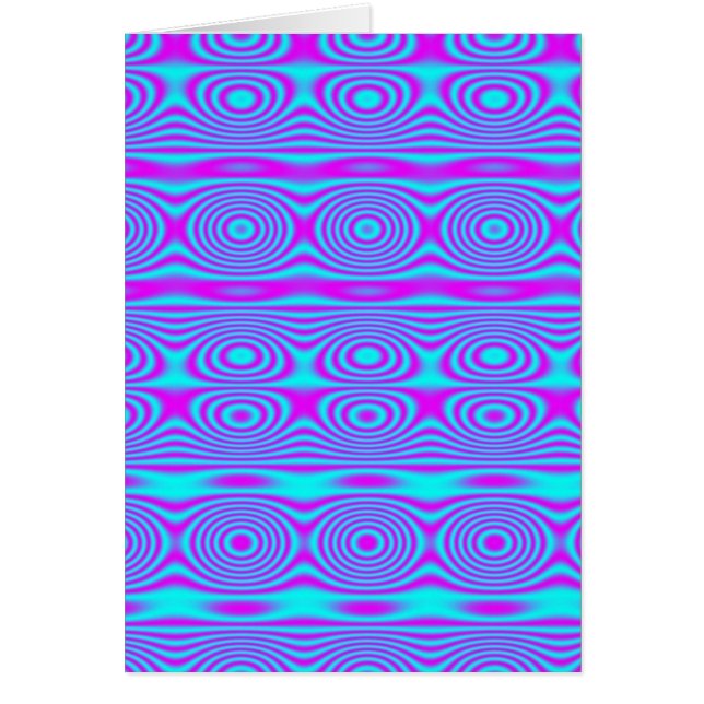 Abstrakt Blue Circles Hälsningskort (Framsidan)