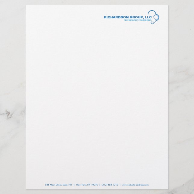 ABSTRAKT BLUE CLOUD LOGOTYP Letterhead Brevhuvud (Framsida)