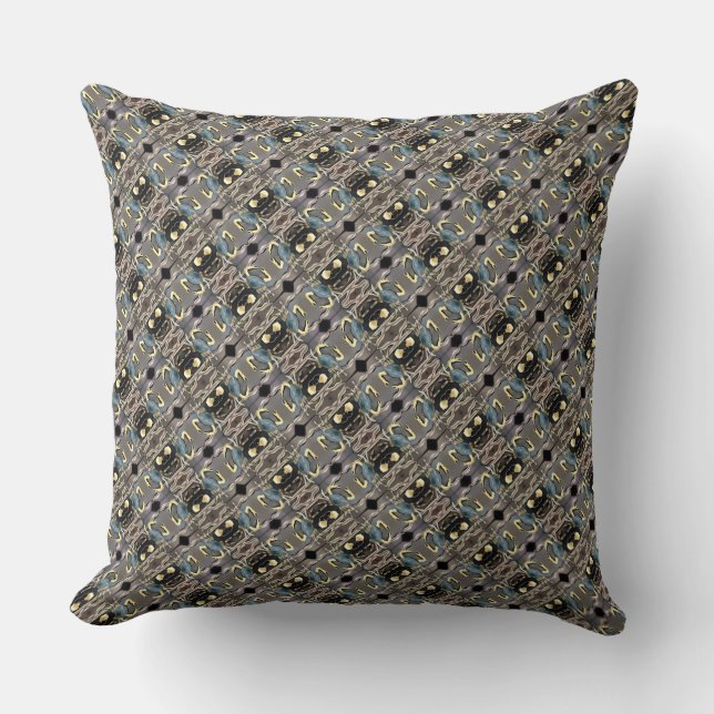 Abstrakt Blue Crab Kudde (Framsida)