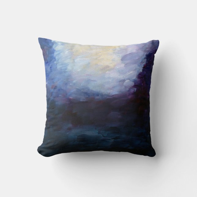 Abstrakt Blue Cushion Kudde (Framsida)