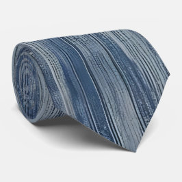 Abstrakt Blue Denim Rand Neck Tie Slips