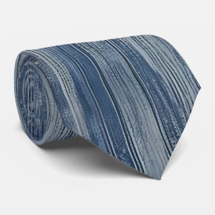 Abstrakt Blue Denim Rand Neck Tie Slips