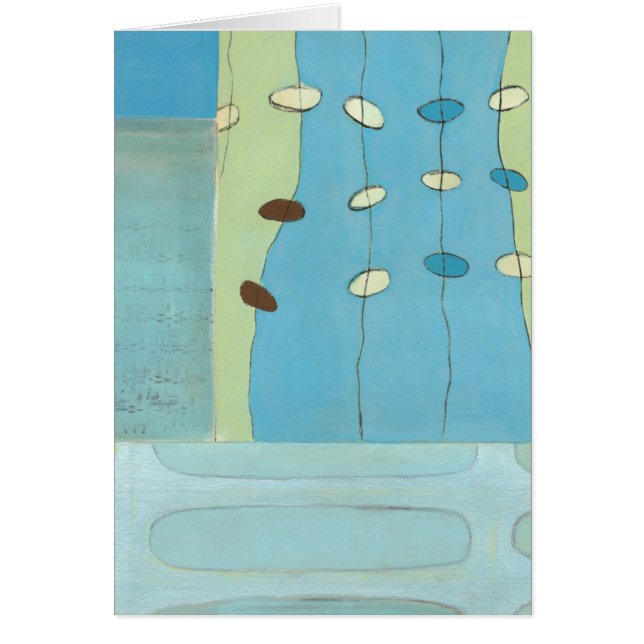 Abstrakt Blue Egg Parad Hälsningskort (Framsidan)