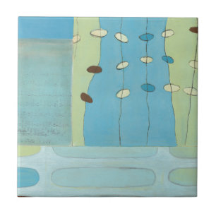 Abstrakt Blue Egg Parad Kakelplatta