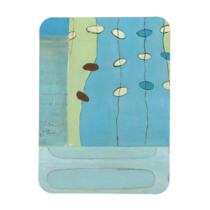 Abstrakt Blue Egg Parad Magnet