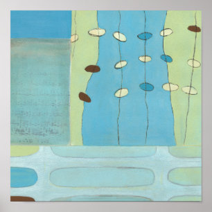 Abstrakt Blue Egg Parad Poster