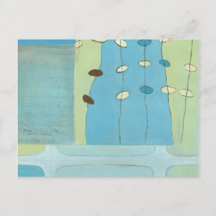 Abstrakt Blue Egg Parad Vykort