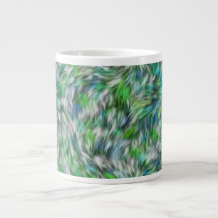 Abstrakt Blue Fabric Struktur-bakgrund Jumbo Mugg