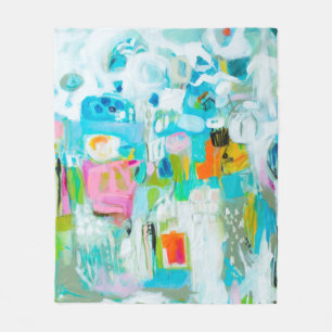 Abstrakt Blue Fleecefilt