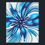Abstrakt Blue Flower Art Deco Poster<br><div class="desc">Abstrakt Blue Flower Art Deco,  den här moderna konsthandboken har en Abstrakt Blue Flower-illustration.</div>